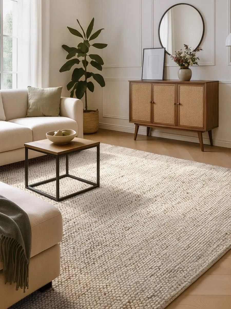 Villeroy & Boch Natuurlijk Vloerkleed Peas Natural Creme / Beige