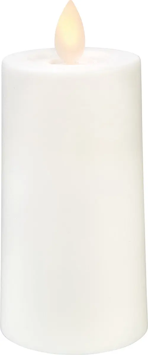 Star Trading Kaars M-Twinkle, Staalkaars, Wit, Buiten, LED, Tijdschakelaar, Warm
