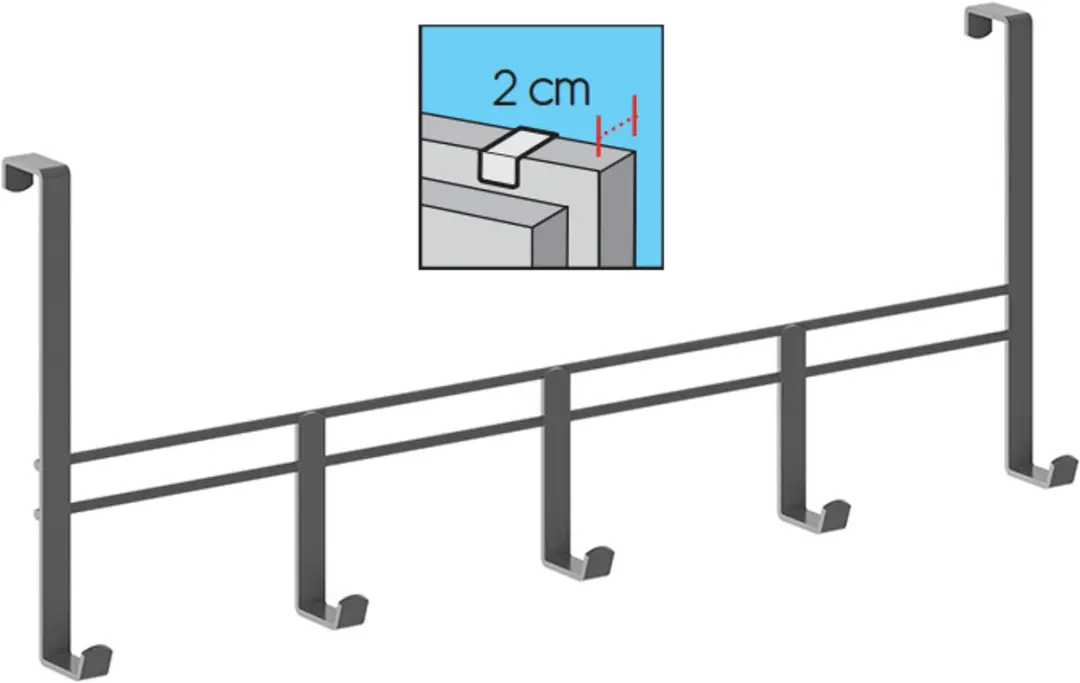Metaltex Lava Handdoekhouder 5 Haken