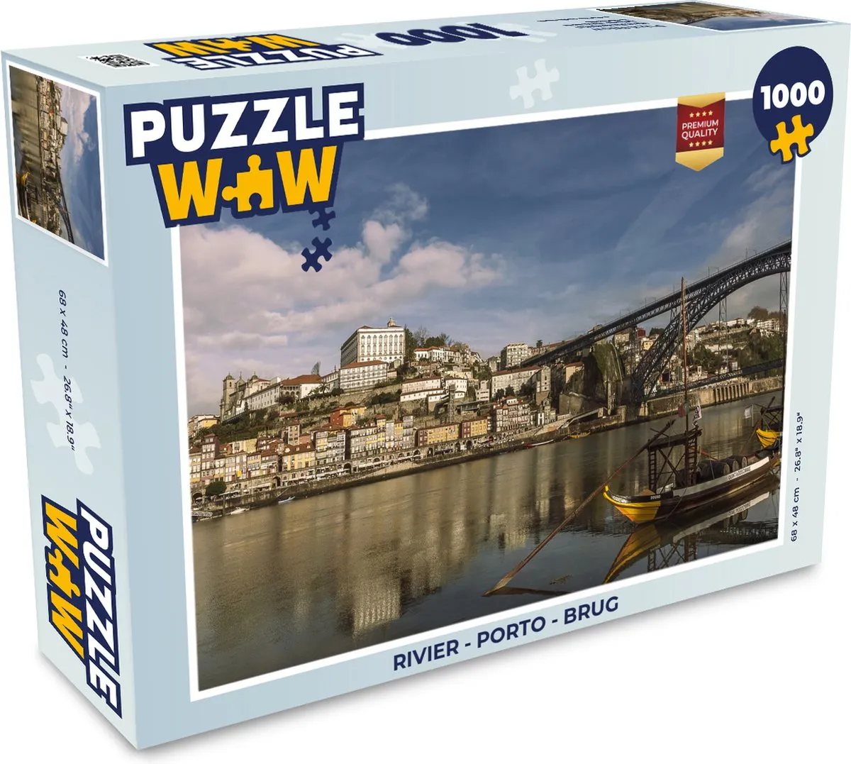PuzzleWow Rivier Porto Brug Legpuzzel 1000 Stuks