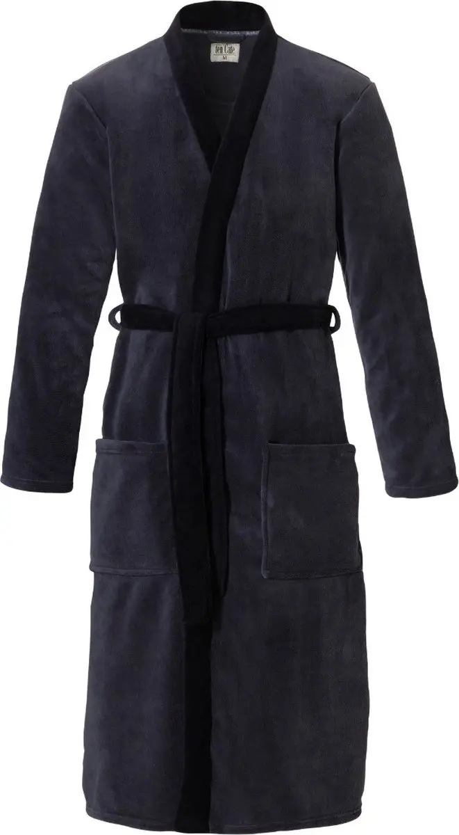 Ten Cate - Heren - Badjas - Zwart/Grijs - XL