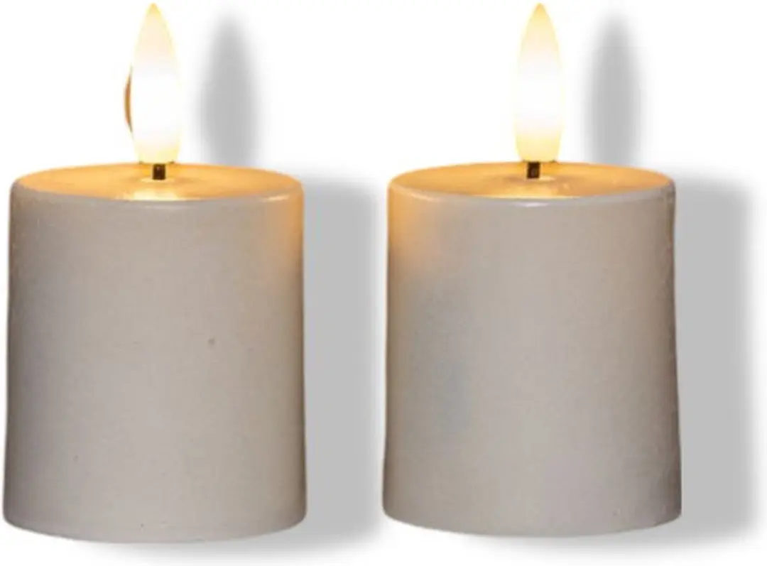 Anna's Collection B.O.T. 2Pcs 3D Wick White Candle - 2 Stuks - afbeelding 2 van 2