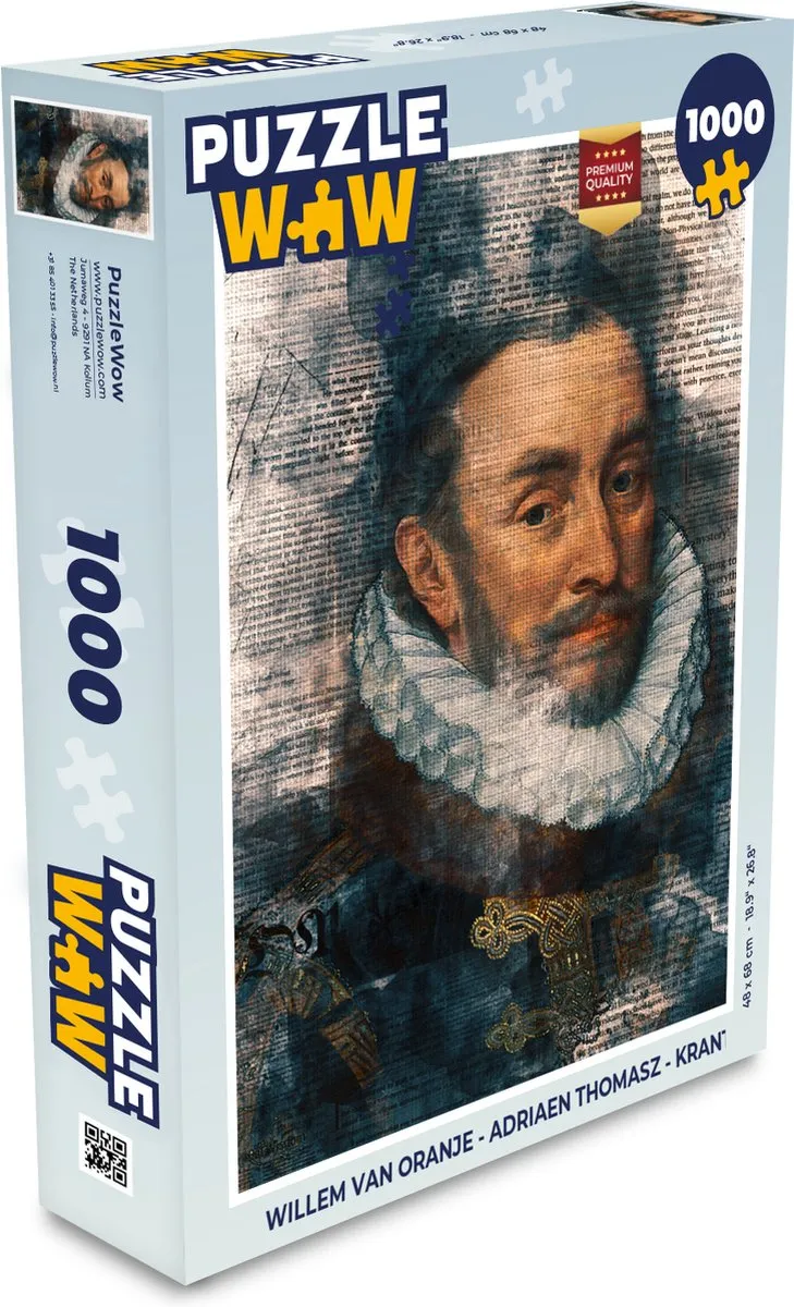 PuzzleWow Willem van Oranje Legpuzzel 1000 Stuks