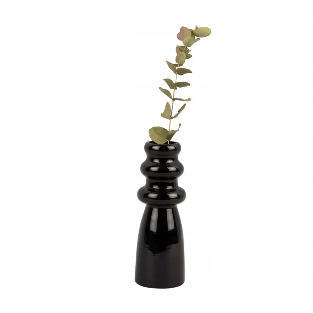 Present Time Handgemaakte Glazen Vaas - Zwart 20,5 cm - afbeelding 4 van 4