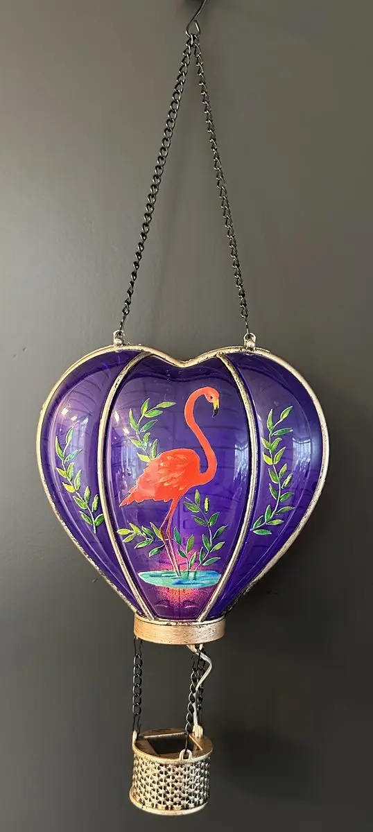 Decoratieve solarlamp hart met luchtballon " met flame LED "