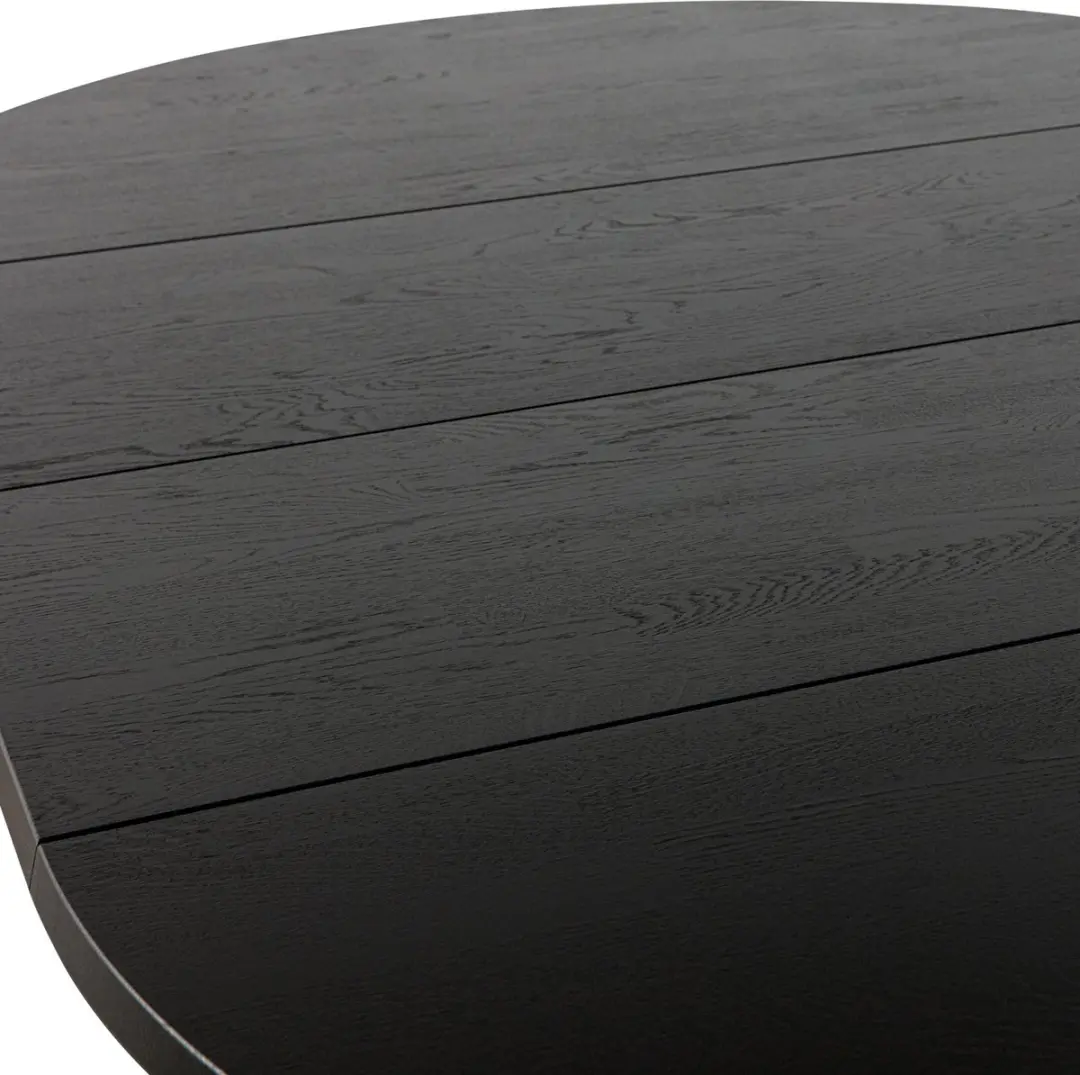 WOOOD Lange Jan Uitschuifbare Eettafel 120-200cm - Eiken - Zwart - afbeelding 6 van 6