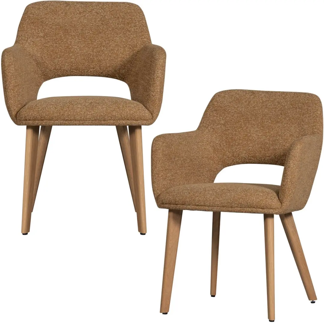WOOOD Murat Eetkamerstoelen Houten Naturel Poot
