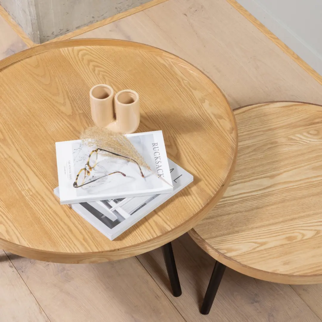 WOOOD Mesa Bijzettafel 60cm - Naturel - afbeelding 4 van 6