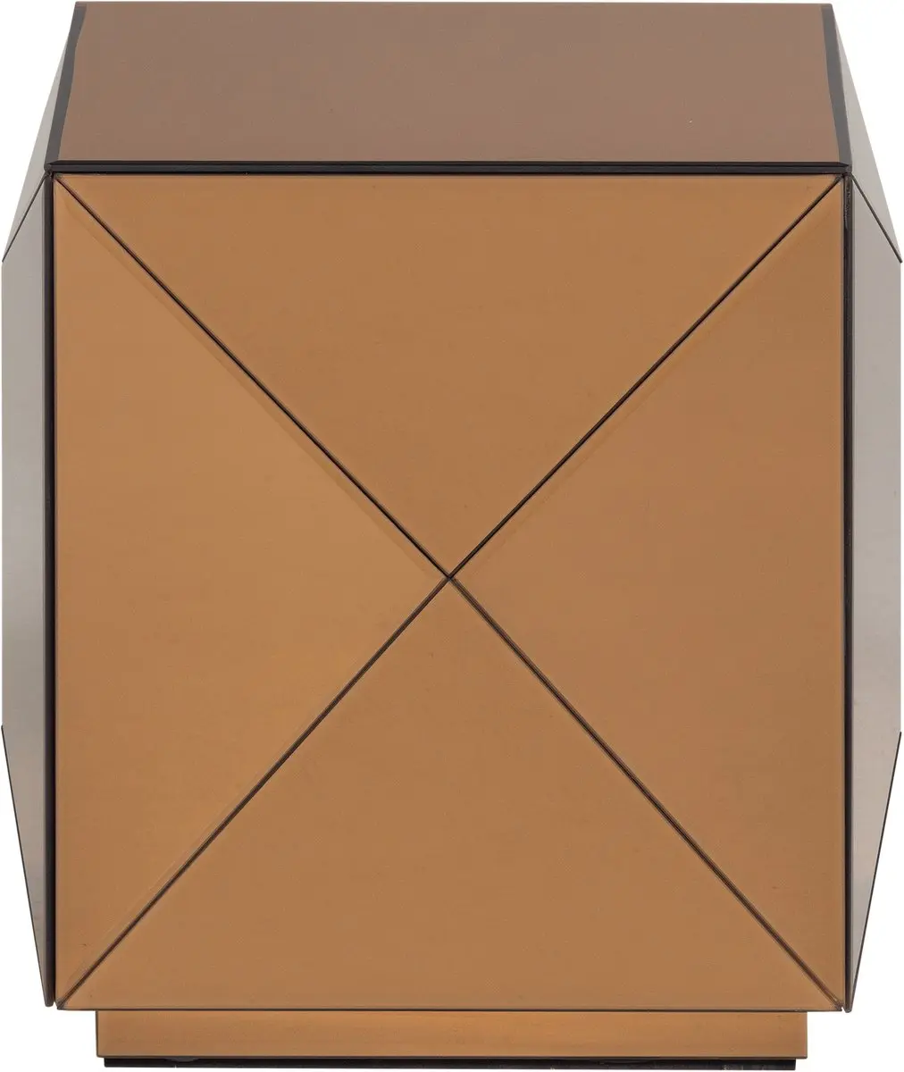 WOOOD Glintz Bijzettafel 40x40cm - Bruin - afbeelding 5 van 6