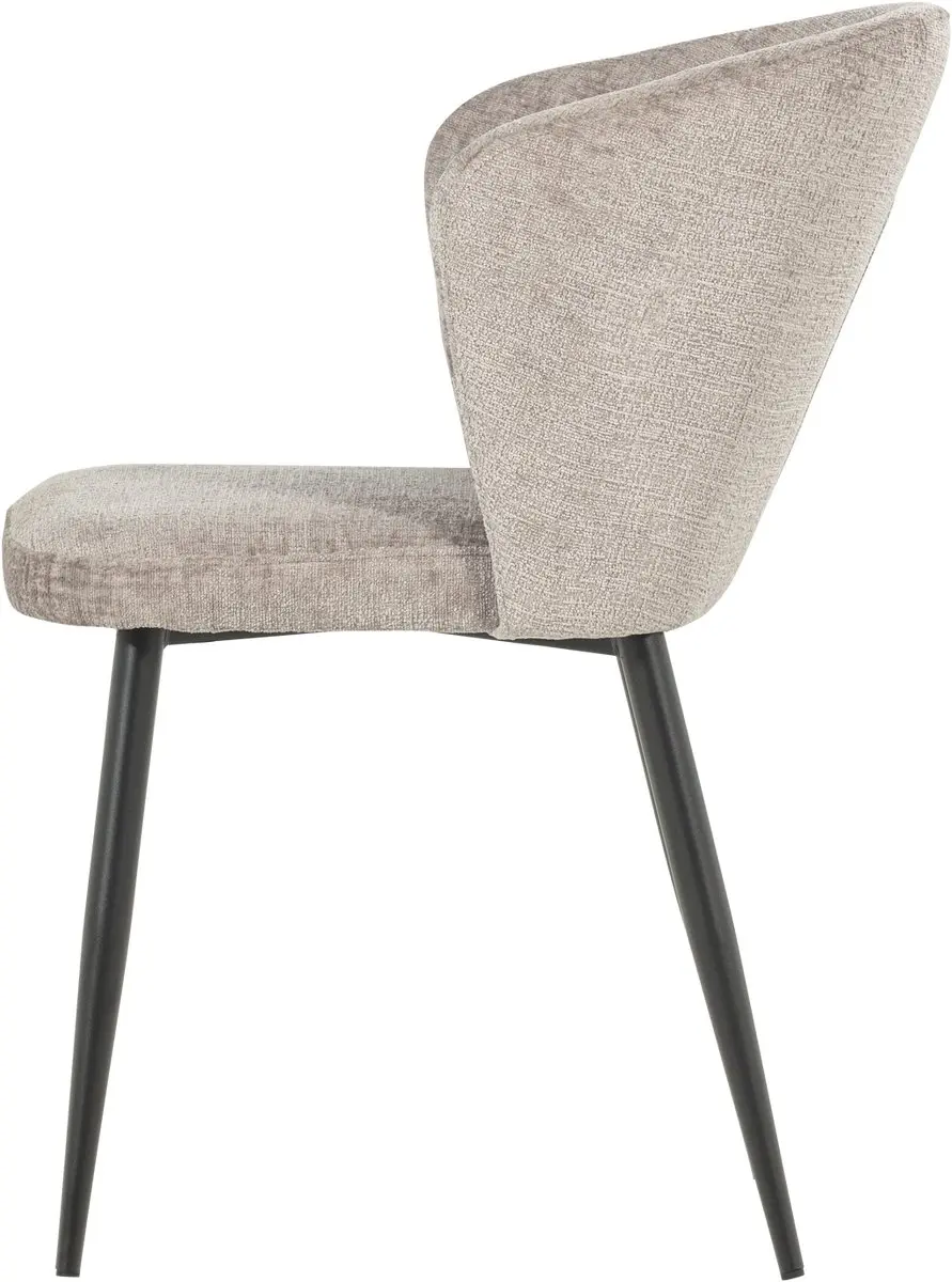 WOOOD Luse Eetkamerstoel - Velvet Beige - Set van 2 - afbeelding 5 van 6