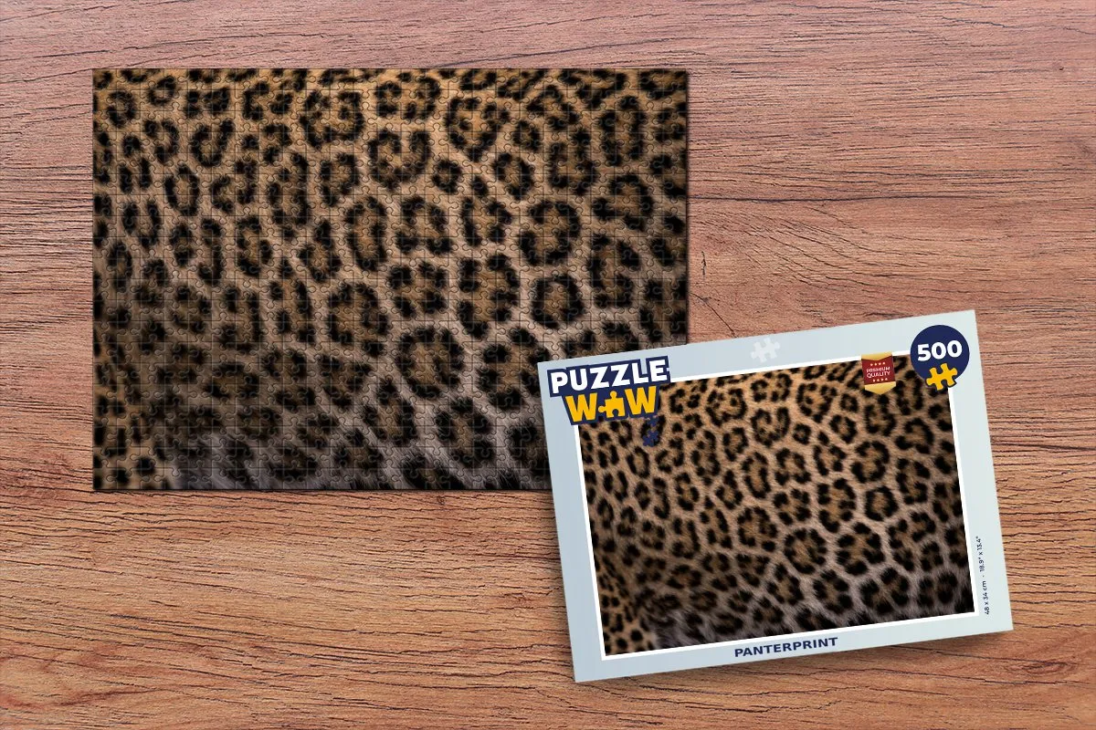 PuzzleWow Panterprint Legpuzzel 500 Stuks - Multicolor
