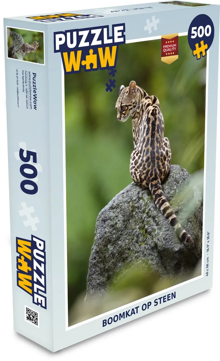 PuzzleWow Boomkat Legpuzzel 500 Stuks - Multicolor