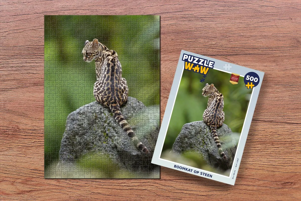 PuzzleWow Boomkat Legpuzzel 500 Stuks - Multicolor