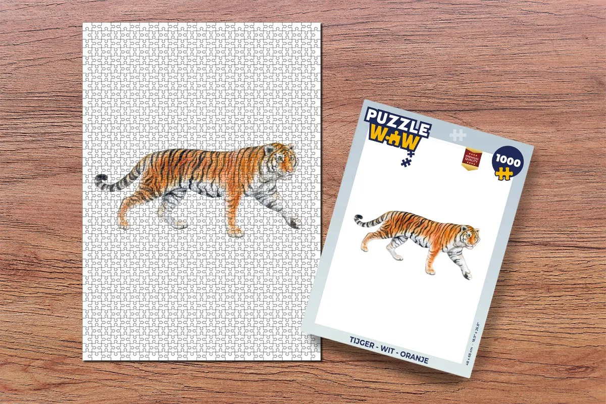 PuzzleWow Tijger Legpuzzel 1000 Stuks - Multicolor