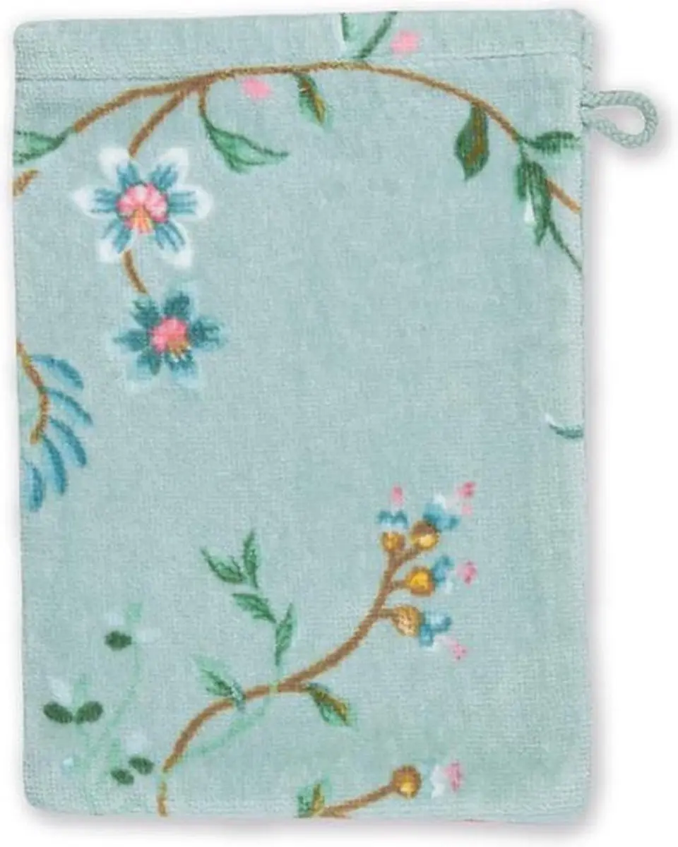 Pip Studio Les Fleurs Badhanddoek 70x140cm - Blauw - afbeelding 3 van 6