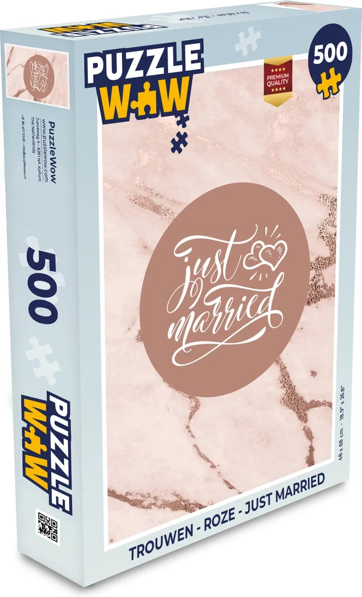 PuzzleWow Just Married Legpuzzel 500 Stuks