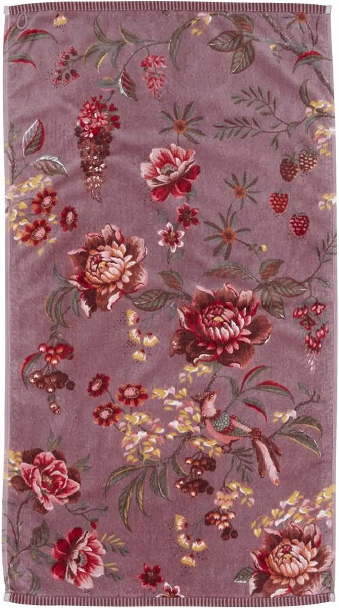 Pip Studio Secret Garden Handdoek Mauve 55x100cm - afbeelding 5 van 5