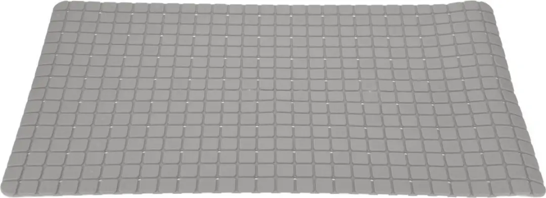 Anti-slip badmat lichtgrijs 69 x 39 cm rechthoekig
