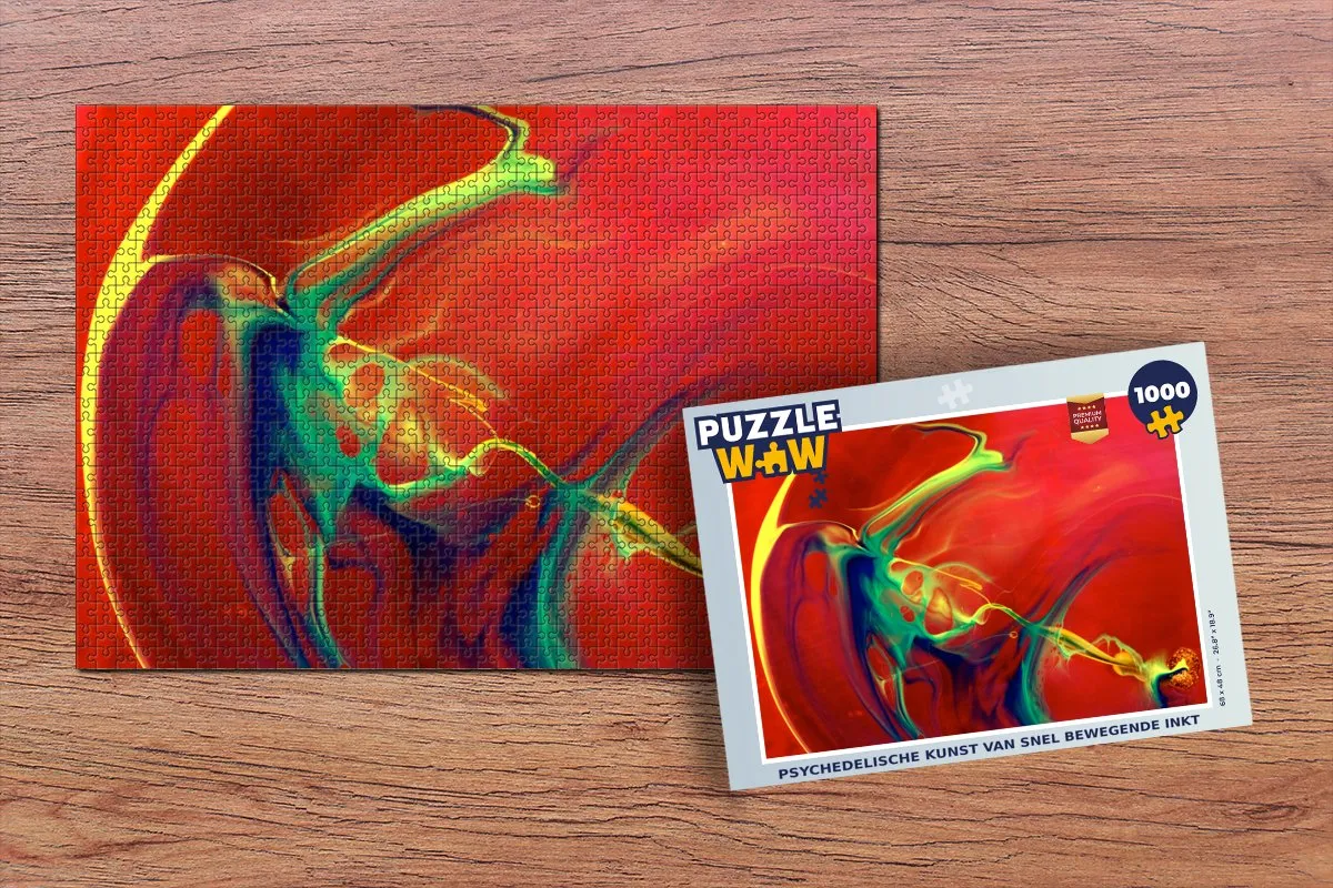 PuzzleWow Psychedelisch Legpuzzel 1000 Stuks - Multicolor