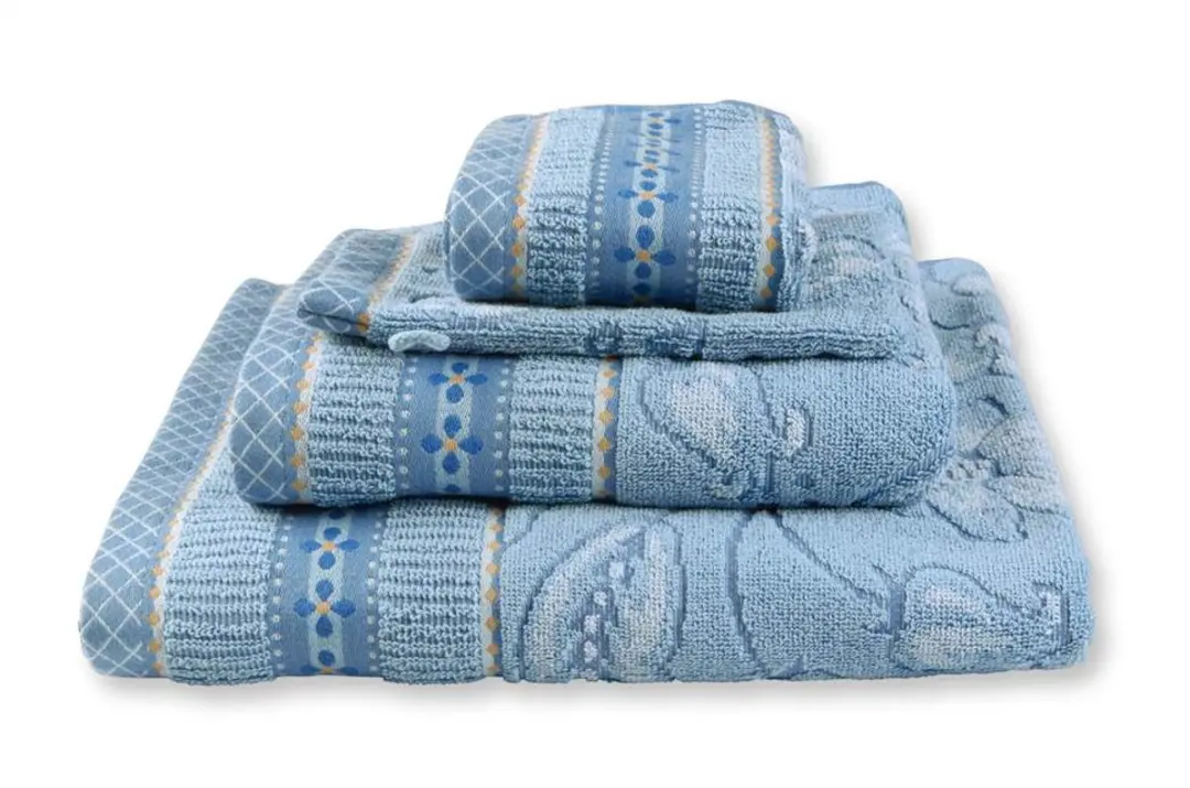 Pip Studio Jasmin Jacquard Gastendoekje - 40x60 cm - Set van 3 - Licht Blauw