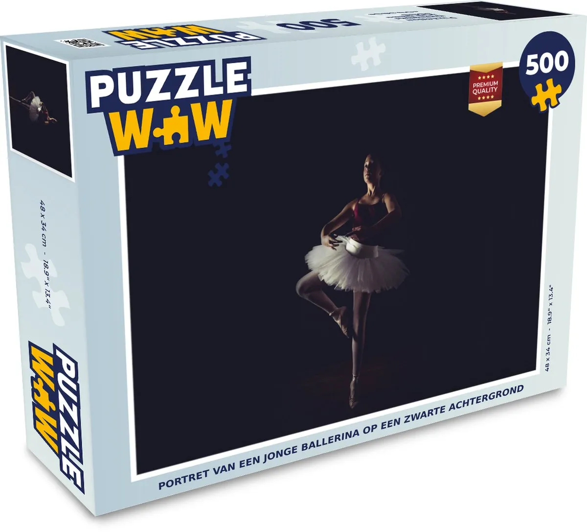 PuzzleWow Legpuzzel Portret Ballerina 500 Stuks