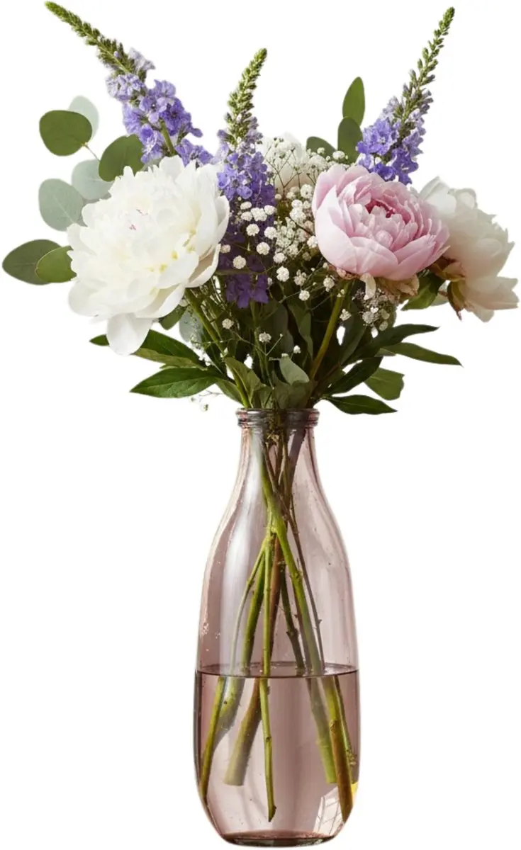Decoris Bloemenvaas van gerecycled glas