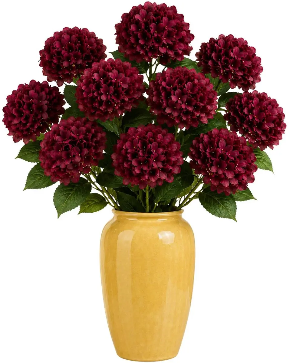 Bellatio Design Kunstbloem Hortensia tak