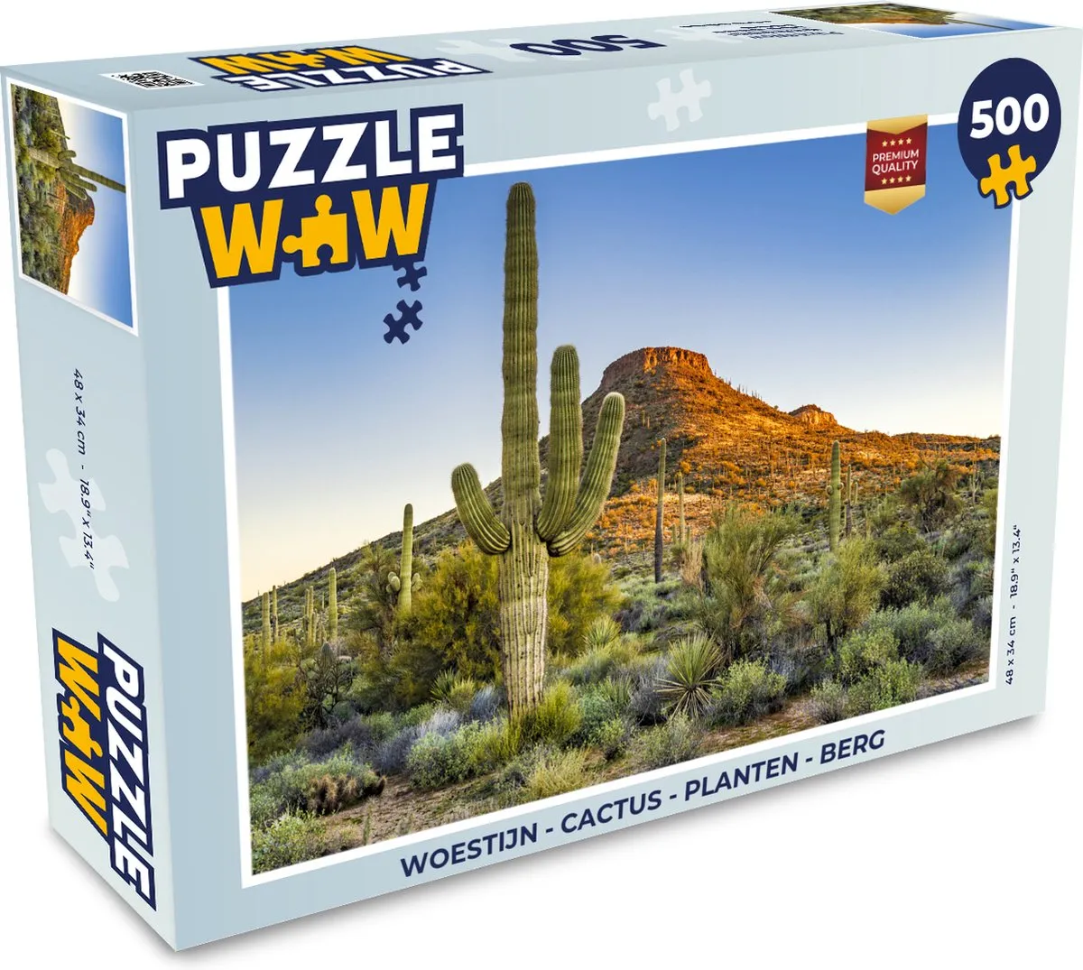 PuzzleWow Woestijn Cactus Legpuzzel 500 Stuks
