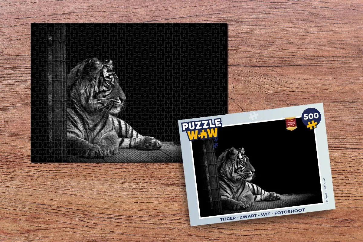 PuzzleWow Tijger Legpuzzel 500 Stuks - Multicolor