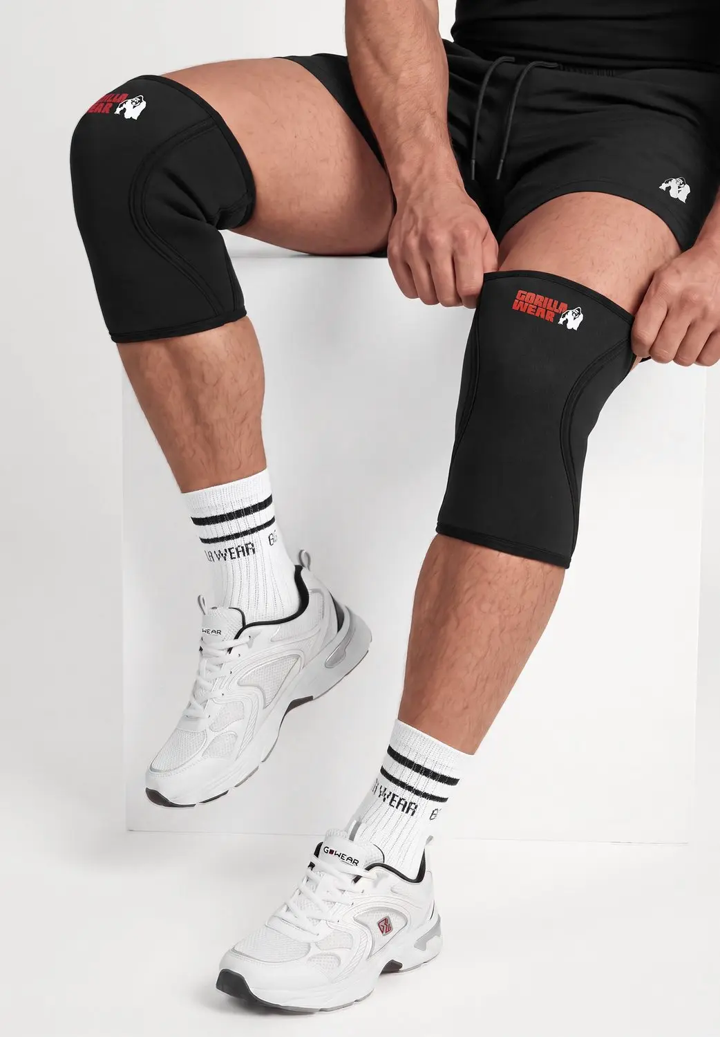 Gorilla Wear 5MM Premium Knie Sleeves - Zwart S - afbeelding 3 van 6