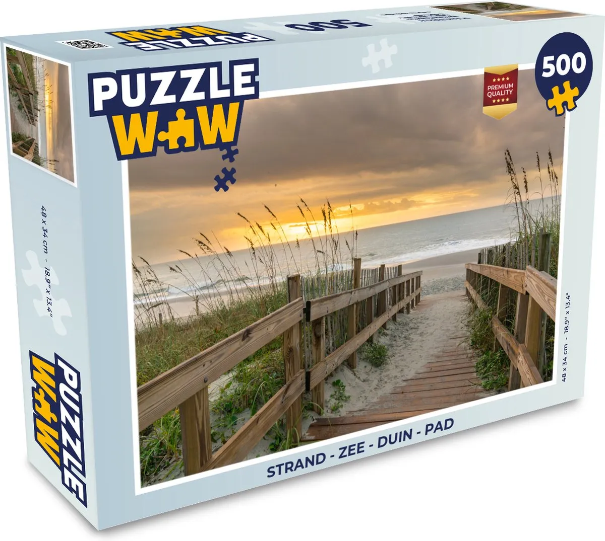 PuzzleWow Strand Zee Duin Pad Legpuzzel 500 Stuks