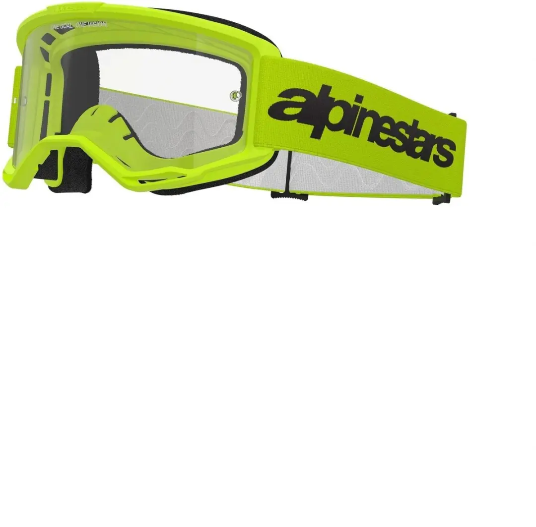 Alpinestars Vision 3 Wordmark Crossbril Geel Helder