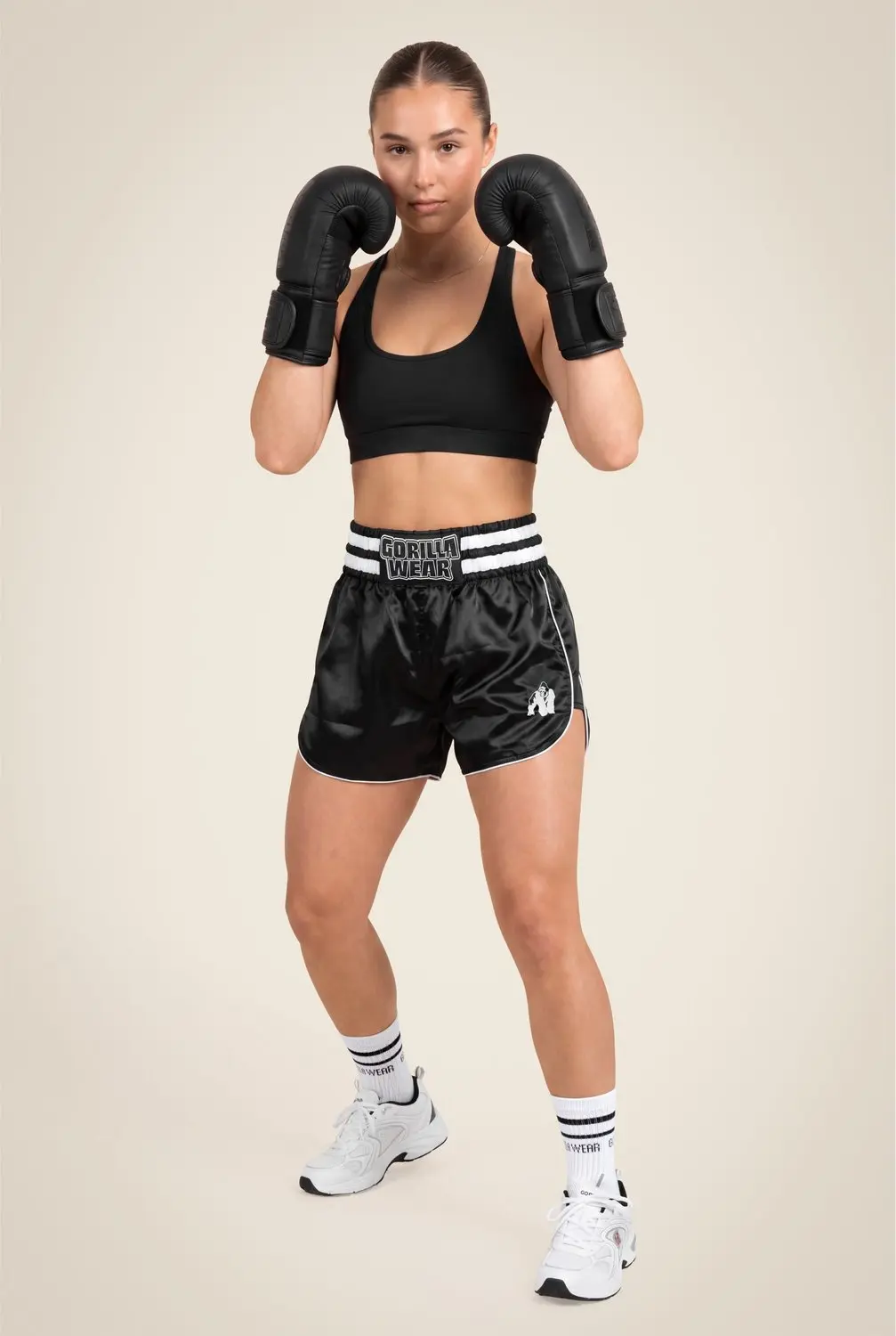 Gorilla Wear Tacoma Fighting Shorts M - Zwart/Wit - afbeelding 6 van 6