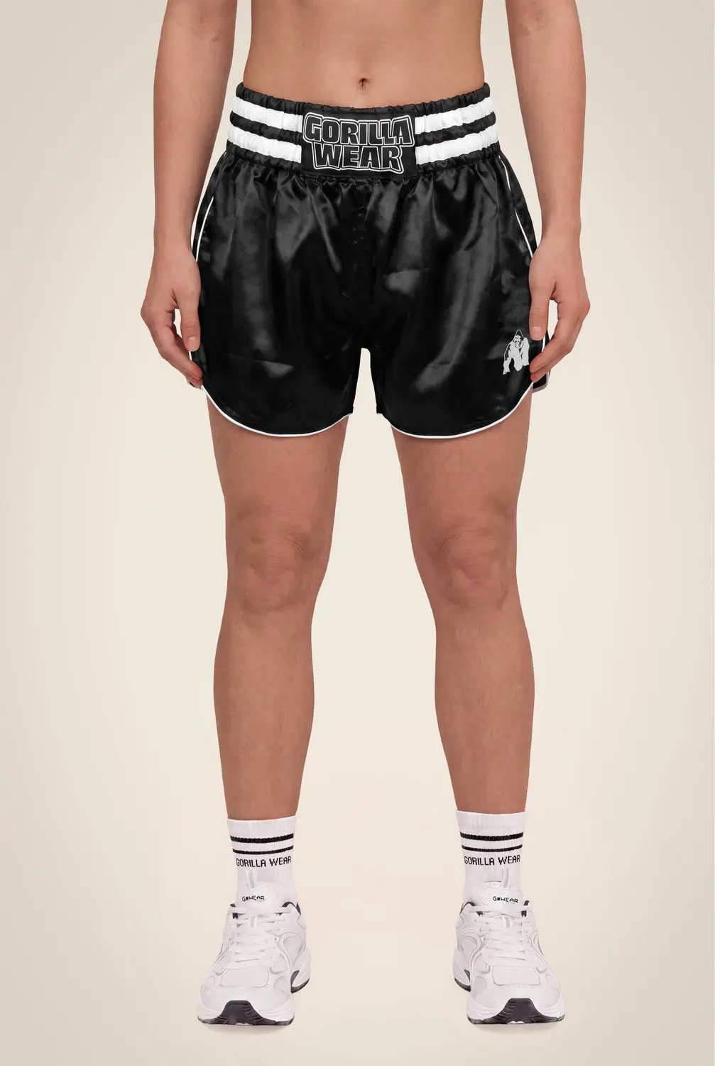 Gorilla Wear Tacoma Fighting Shorts M - Zwart/Wit - afbeelding 3 van 6