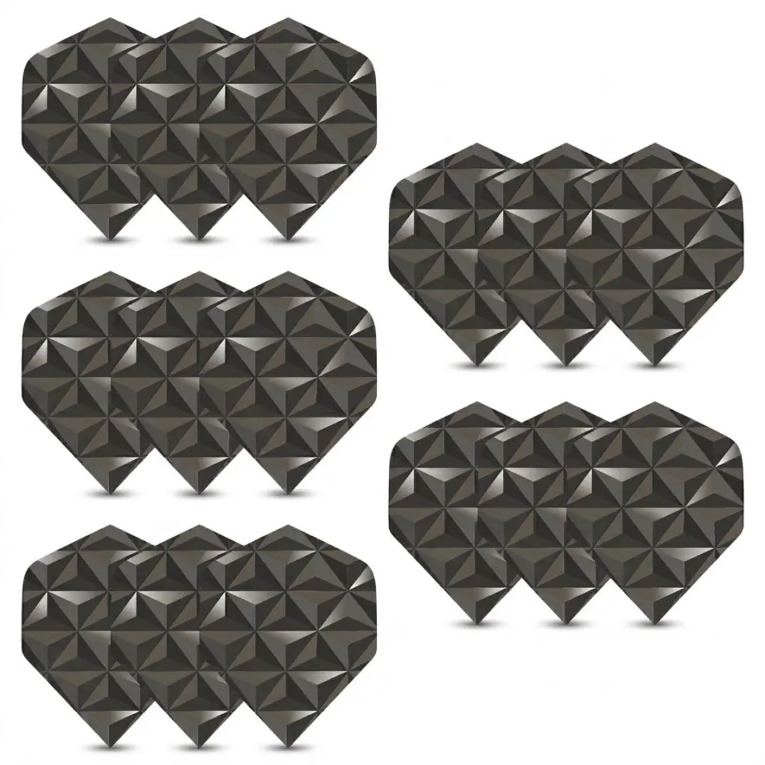 Zwart dart flights set unisex geometrisch patroon 15 stuks dart flights flight w