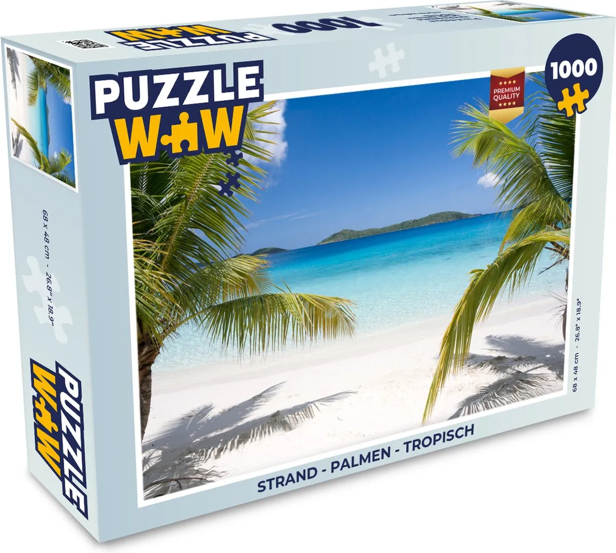 PuzzleWow Legpuzzel 1000 Stuks - Palmen & Tropisch - Multicolor