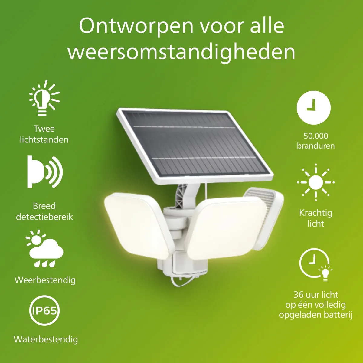 Philips UltraEfficient Zyren Wandlamp Solar - 24,5W - Wit