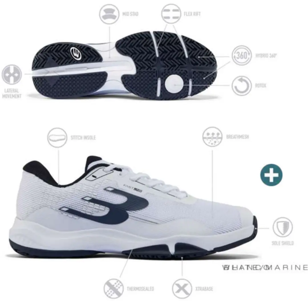 Bullpadel Hybrid Fly 26i Heren Padelschoen - 42 - afbeelding 5 van 6