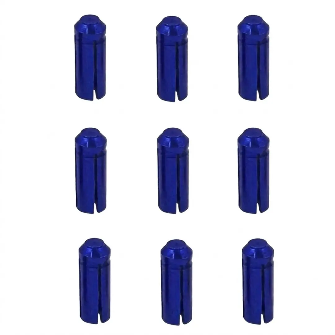 Blauw dart flight beschermers set 9 stuks aluminium legering flight protectors v