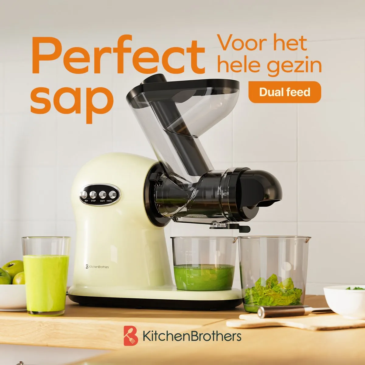KitchenBrothers Slowjuicer XL KB1004135 - Champagne