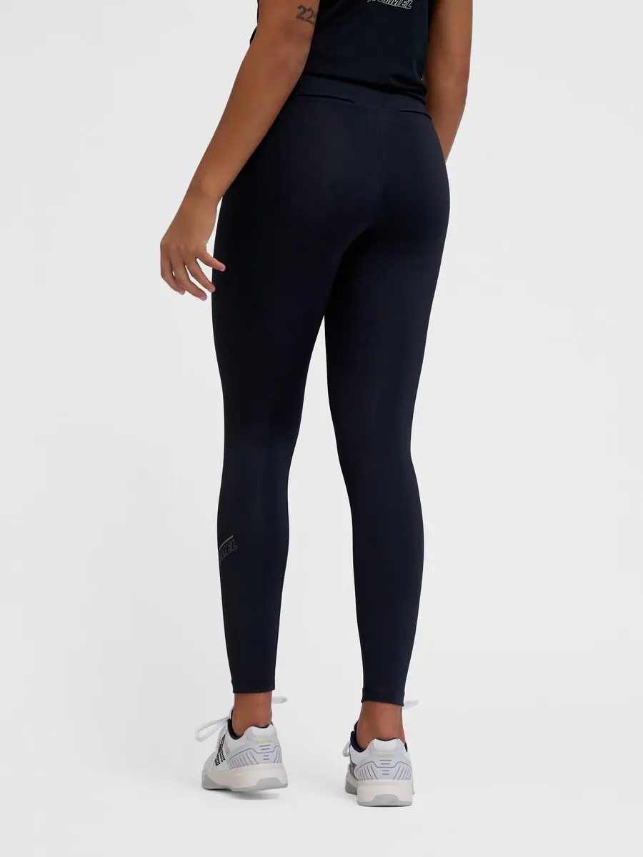 Hummel Hmlcourt Mid Waist Pocket Tights - XS - Lichtgrijs/Zwart - afbeelding 6 van 6