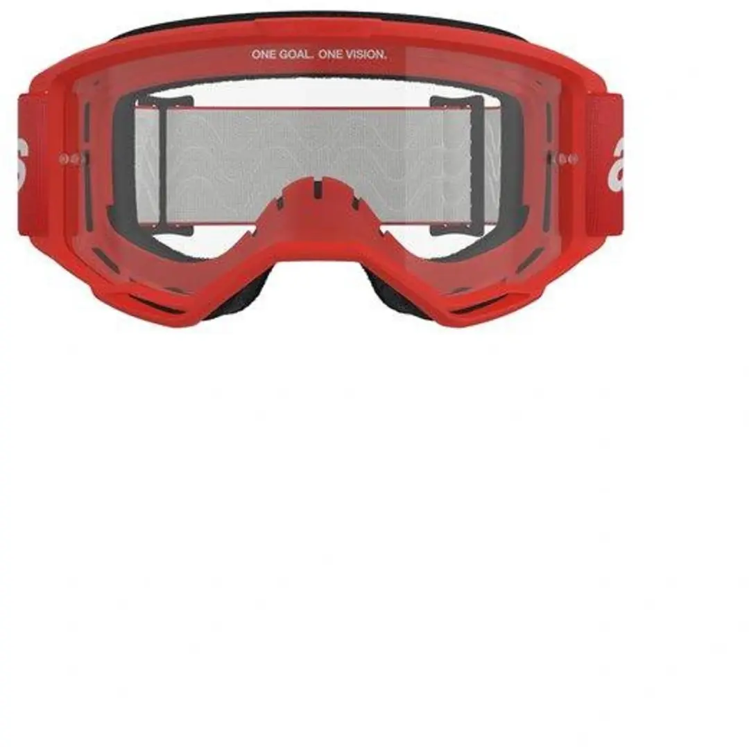 Alpinestars Vision 3 Crossbril - Rood - Heldere lens - afbeelding 4 van 4