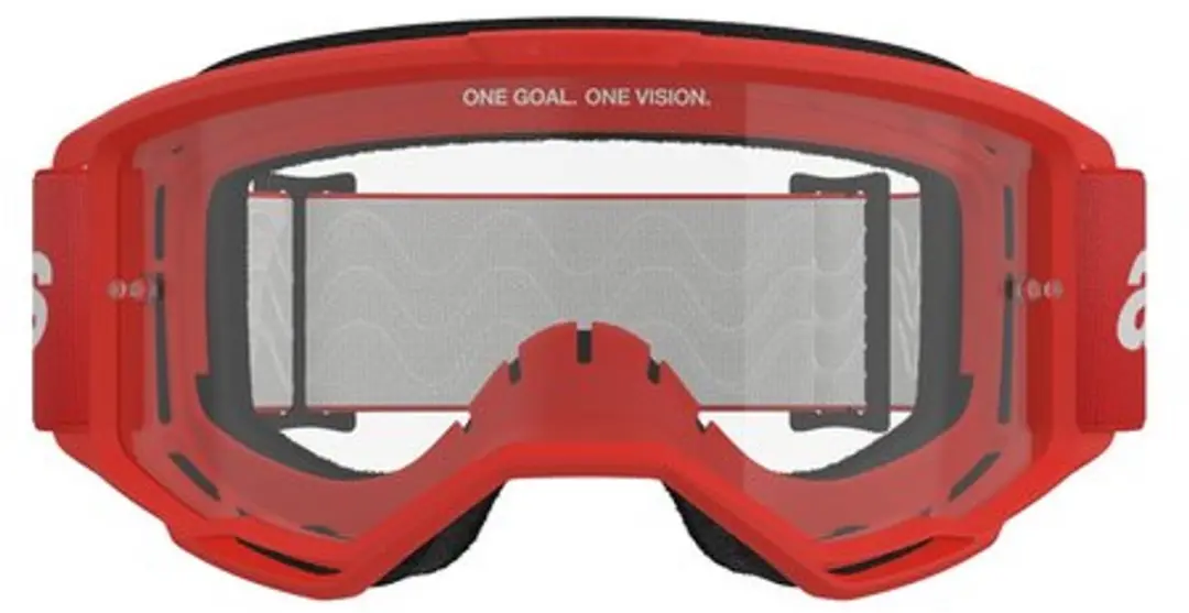 Alpinestars Vision 3 Crossbril - Rood - Heldere lens - afbeelding 2 van 4