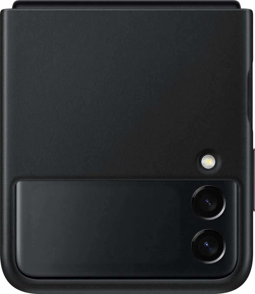 Samsung Galaxy Z Flip3 Lederen Hoesje EF-VF711LBEGWW - Zwart