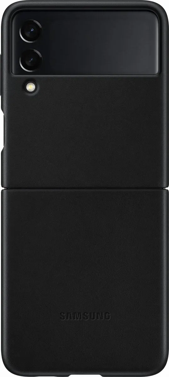Samsung Galaxy Z Flip3 Lederen Hoesje EF-VF711LBEGWW - Zwart