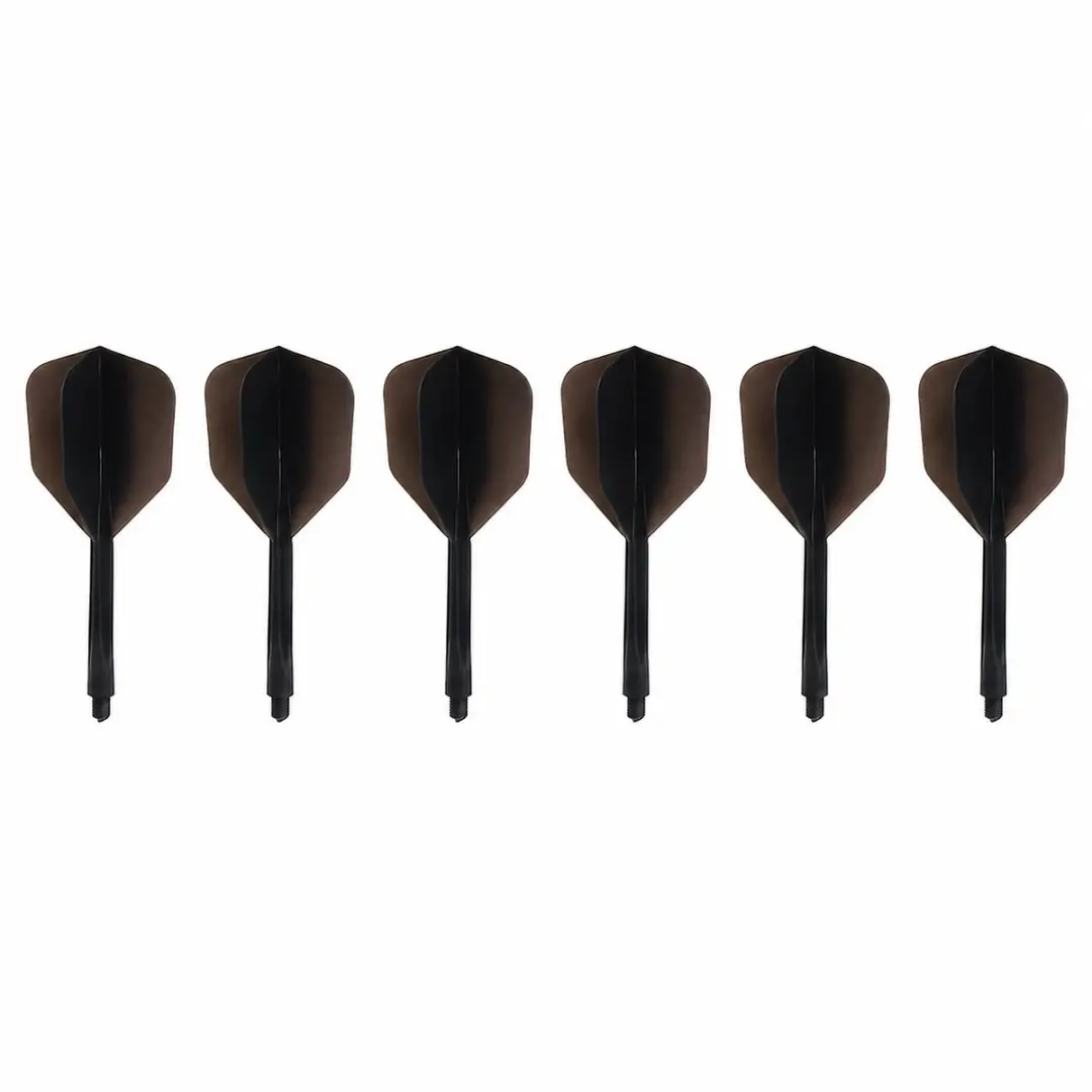 Zwart transparant dart flights k flex flights set unisex 6 stuks geïntegreerde