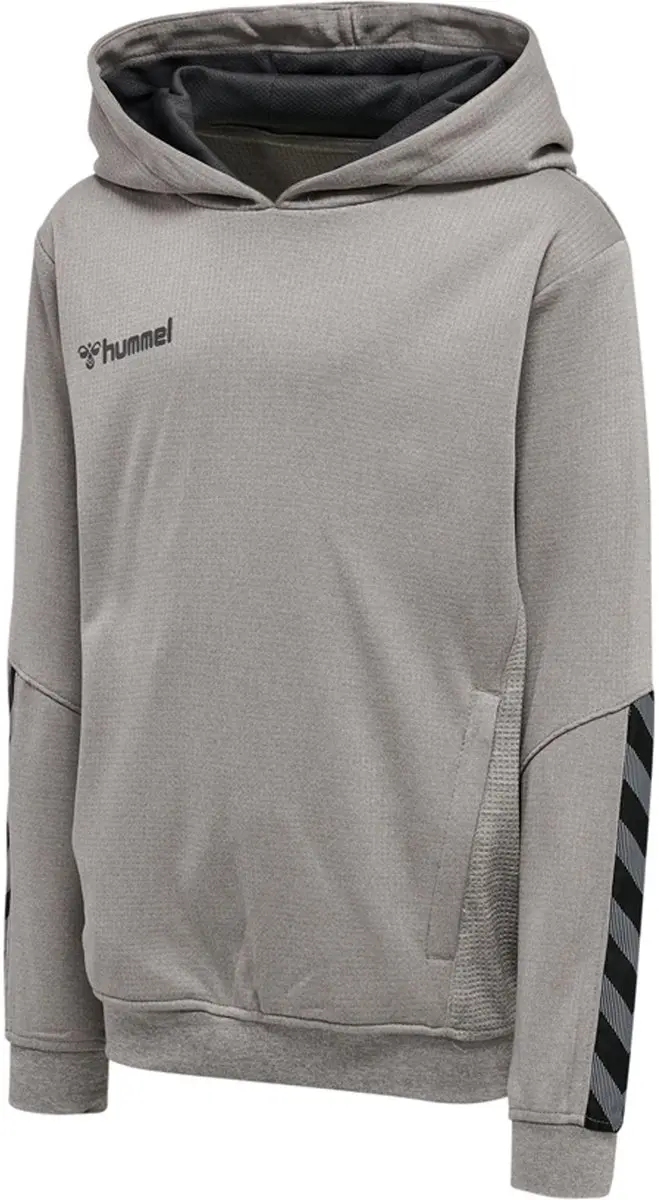 Hummel Authentic Kids Poly Hoodie - Grijs melange - afbeelding 2 van 4