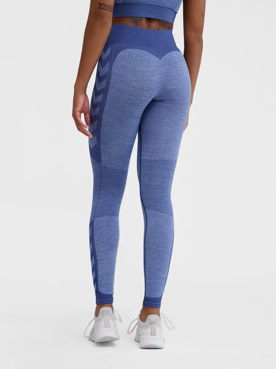 Hummel MT Shine Seamless Leggings - XS - Indigo Melange - afbeelding 6 van 6
