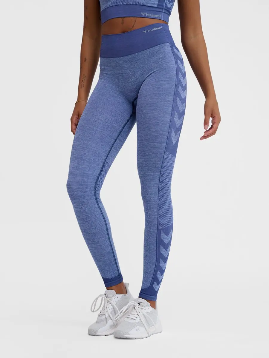 Hummel MT Shine Seamless Leggings - XS - Indigo Melange - afbeelding 5 van 6