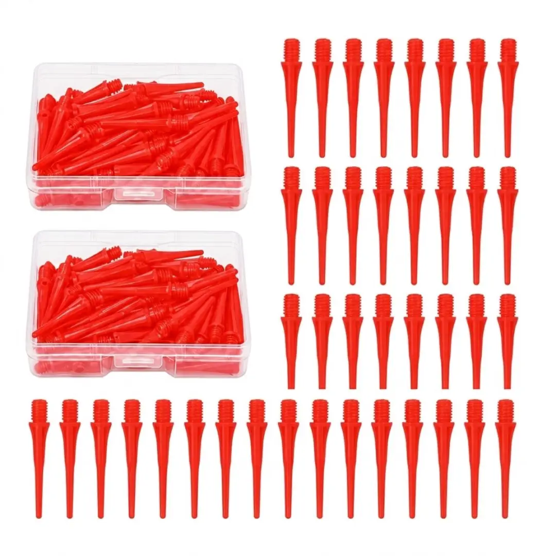 Rode dart tips soft tip set 120 stuks darts accessoires kunststof dart punten ve